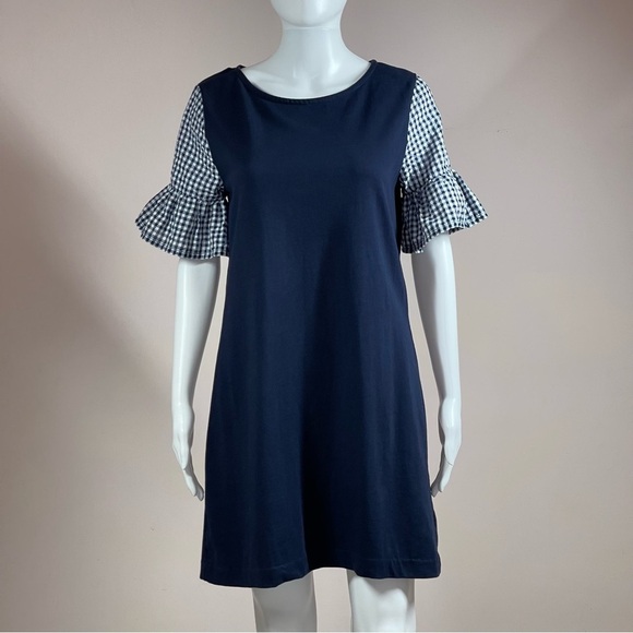 J. Crew Women’s Gingham Print Bell Sleeve Dress size Small - Picture 2 of 14
